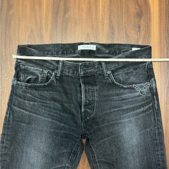 Moussy Vintage Jeans Distressed Black Wash - Picture 8 of 14